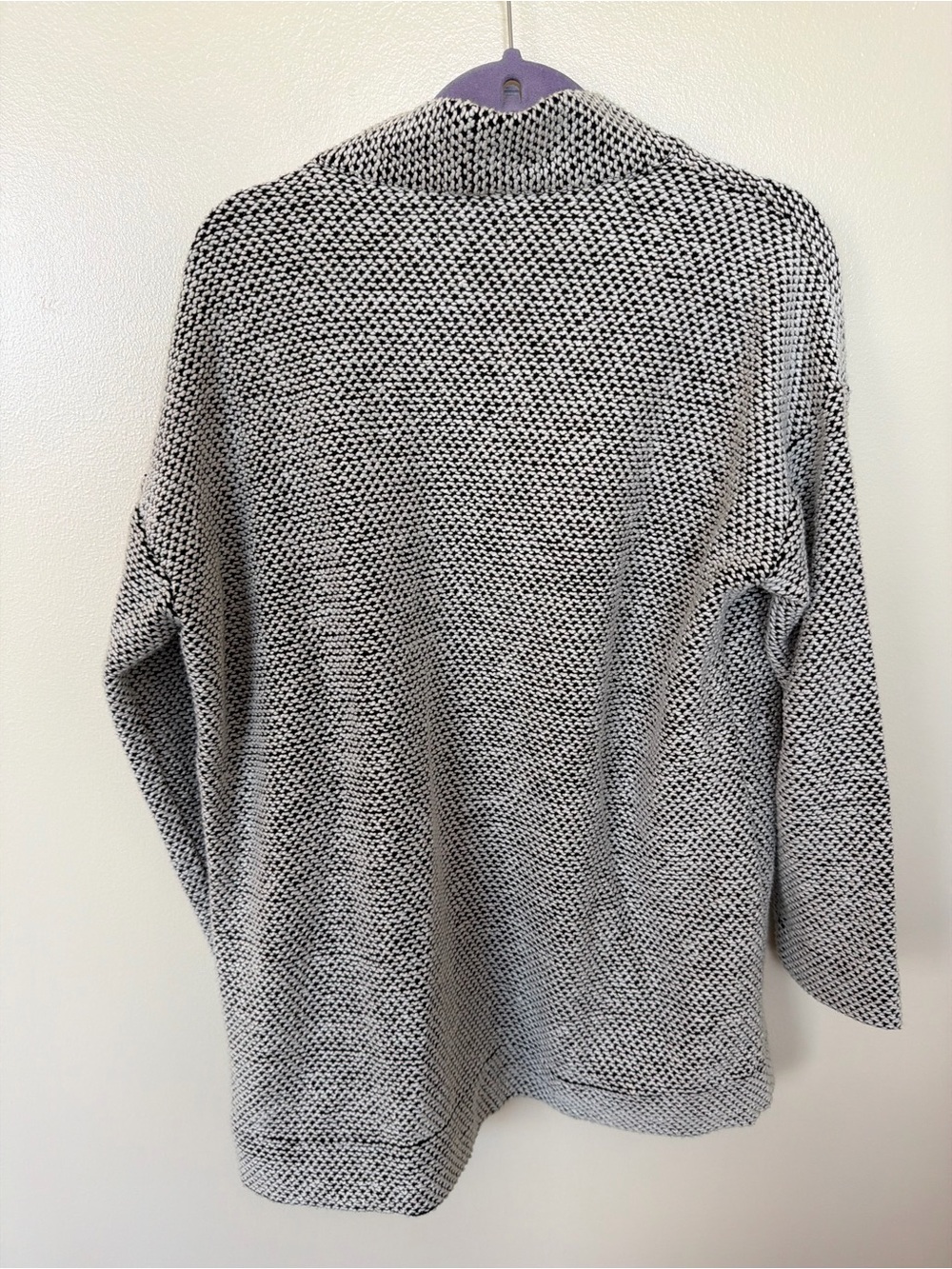 MARINE LAYER Birdseye Cardigan in Black & White - Picture 4 of 4